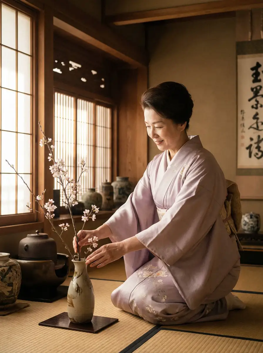 一位优雅的 四虎视频 - 四虎视频资源站 | 全网最新高清影视 | 免费在线播放体验 在和室中插花